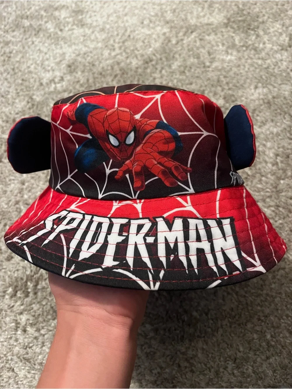 Marvel Spider-Man Red Kids Bucket Hat Accessory